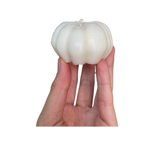 Large White Pumpkin Candle