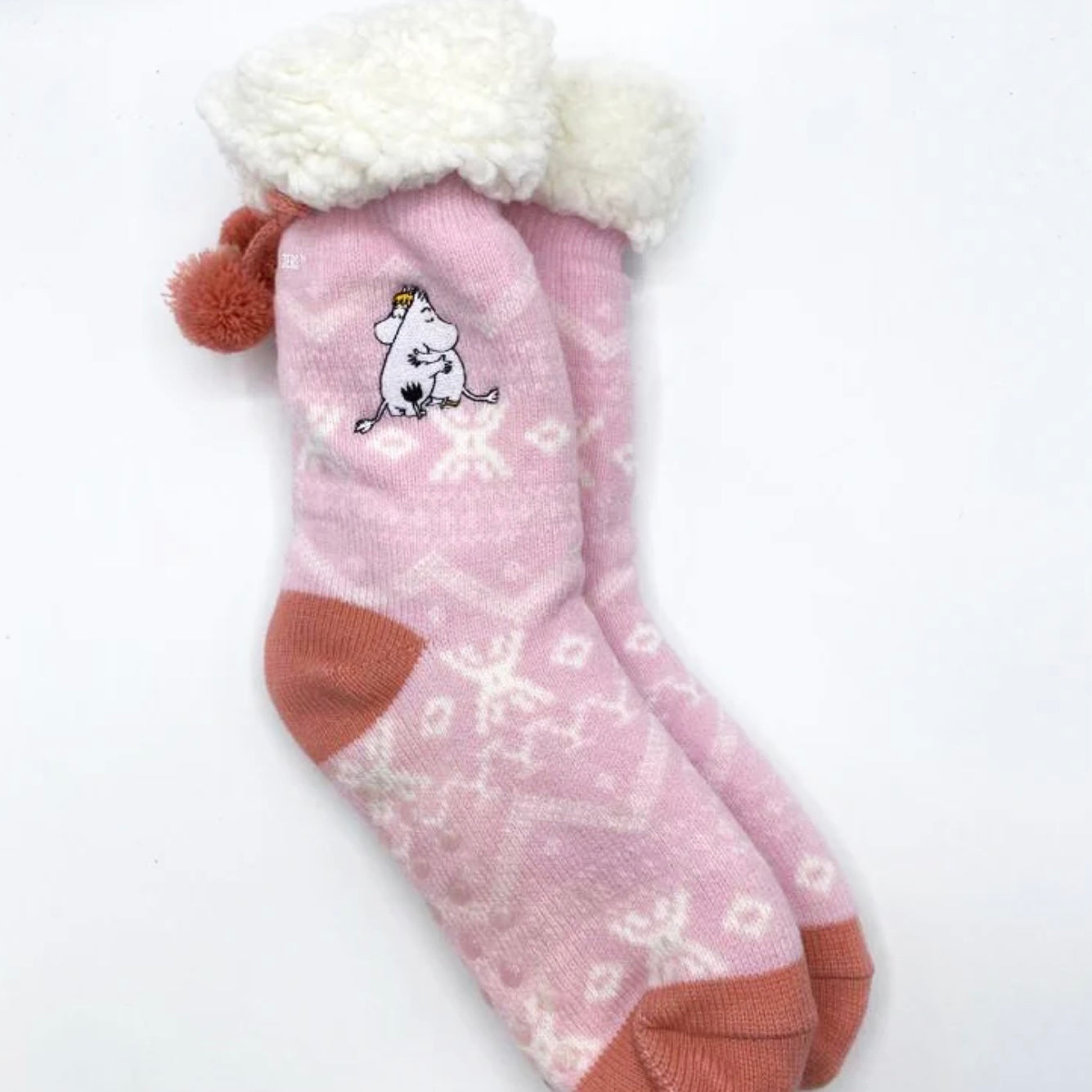 Moomin Slipper Socks Pink