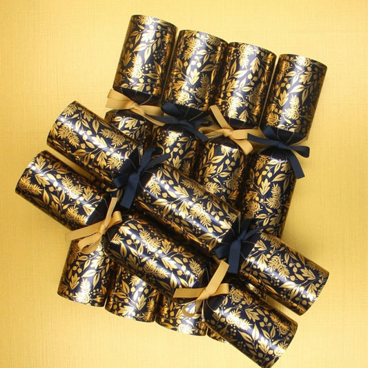 Blue and Gold Floral Crackers