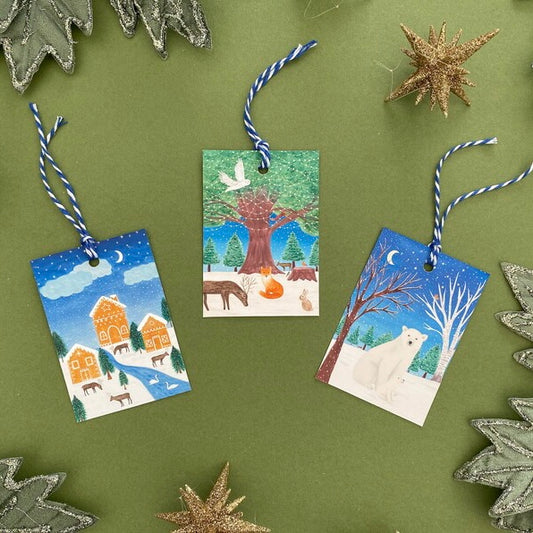 Christmas Winter Scenes Gift Tags