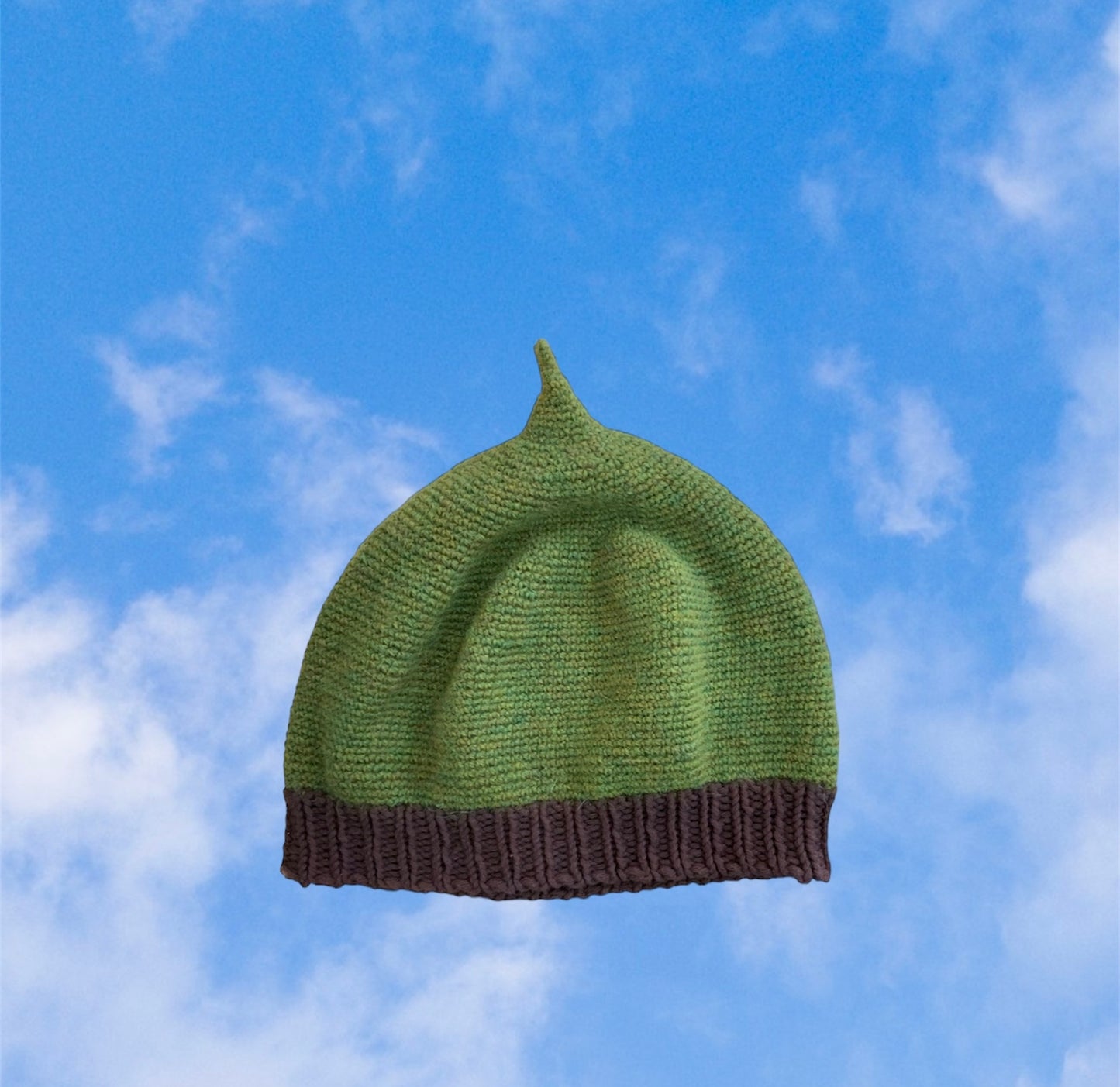 Green and Brown Acorn Hat