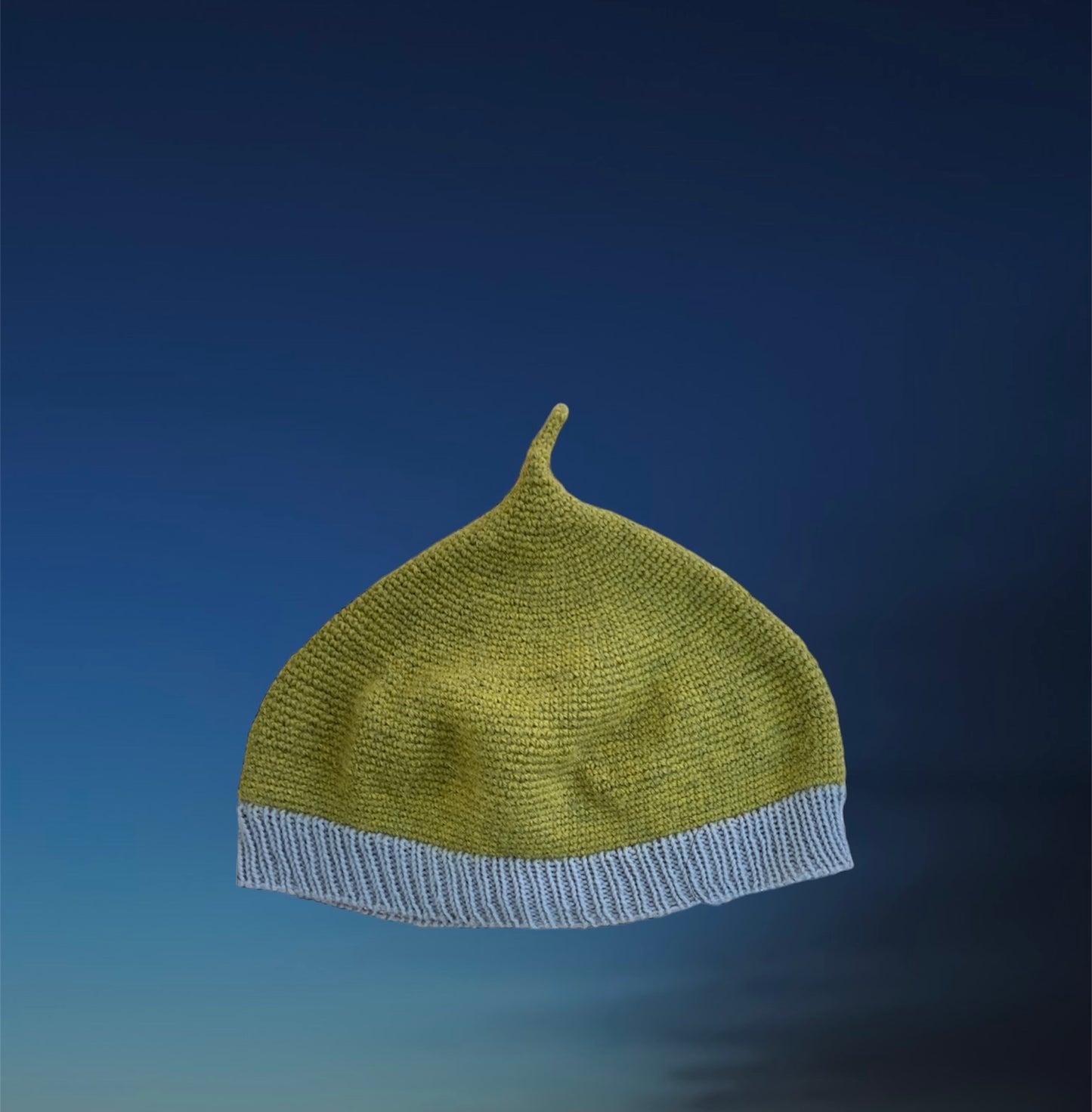 Mustard and Grey Acorn Hat
