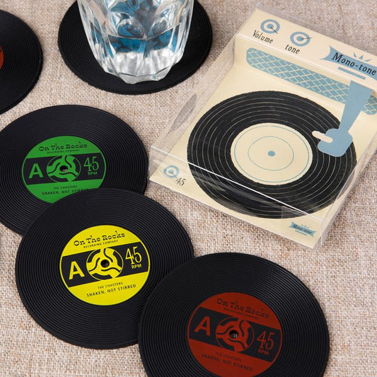 Vinyl Record Silicone Coasters