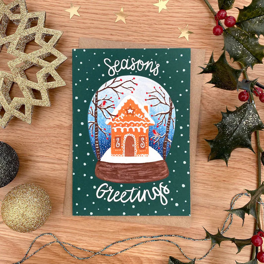 Seasons Greetings Snow Globe Card