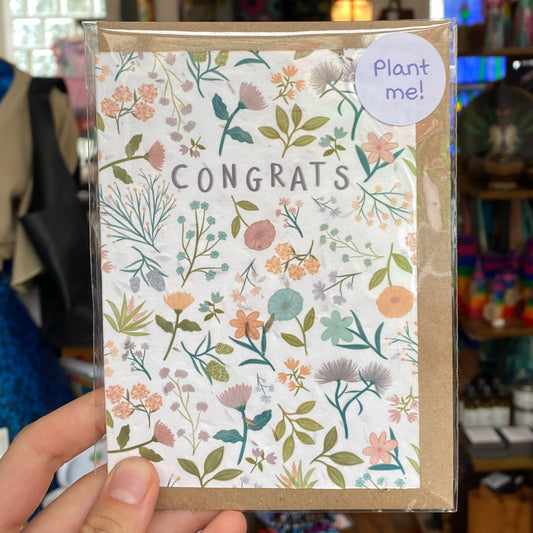Plantable Floral Congrats Card