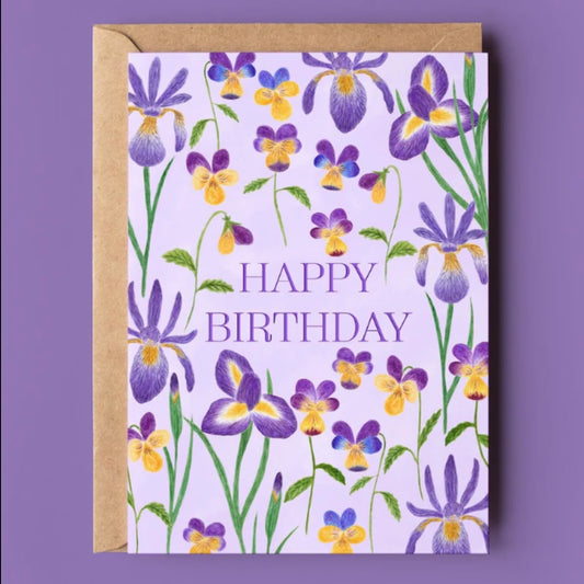 Violet Happy Birthday Card