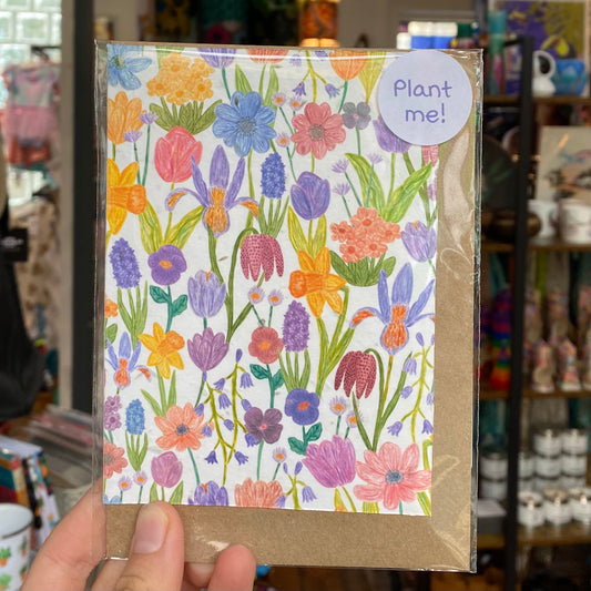 Floral Plain Card
