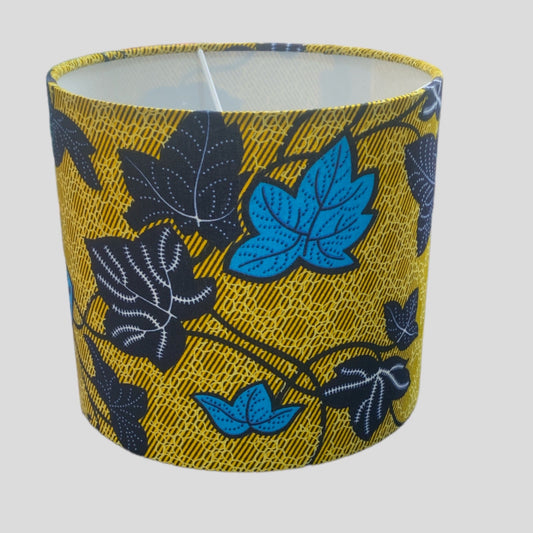 Yellow With Blue Leaves Shade 20cm
