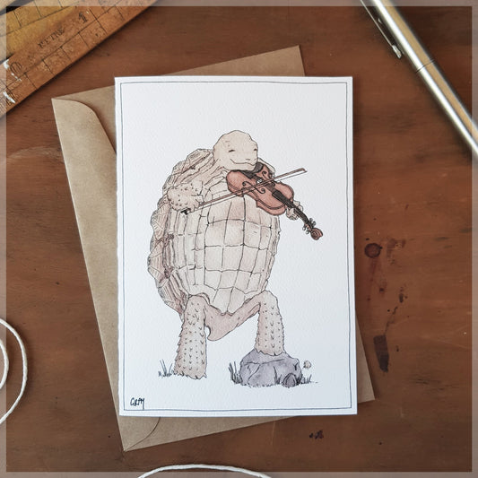The Tortoise and His Violin Card