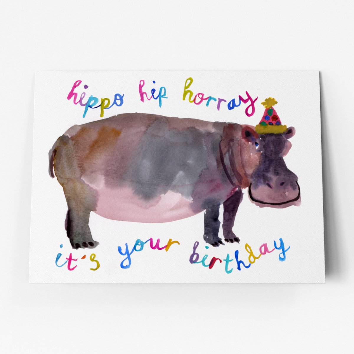 Hippo Hip Horray Card