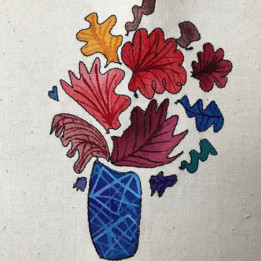 Red/Leave/Flower/Pot Embroideries