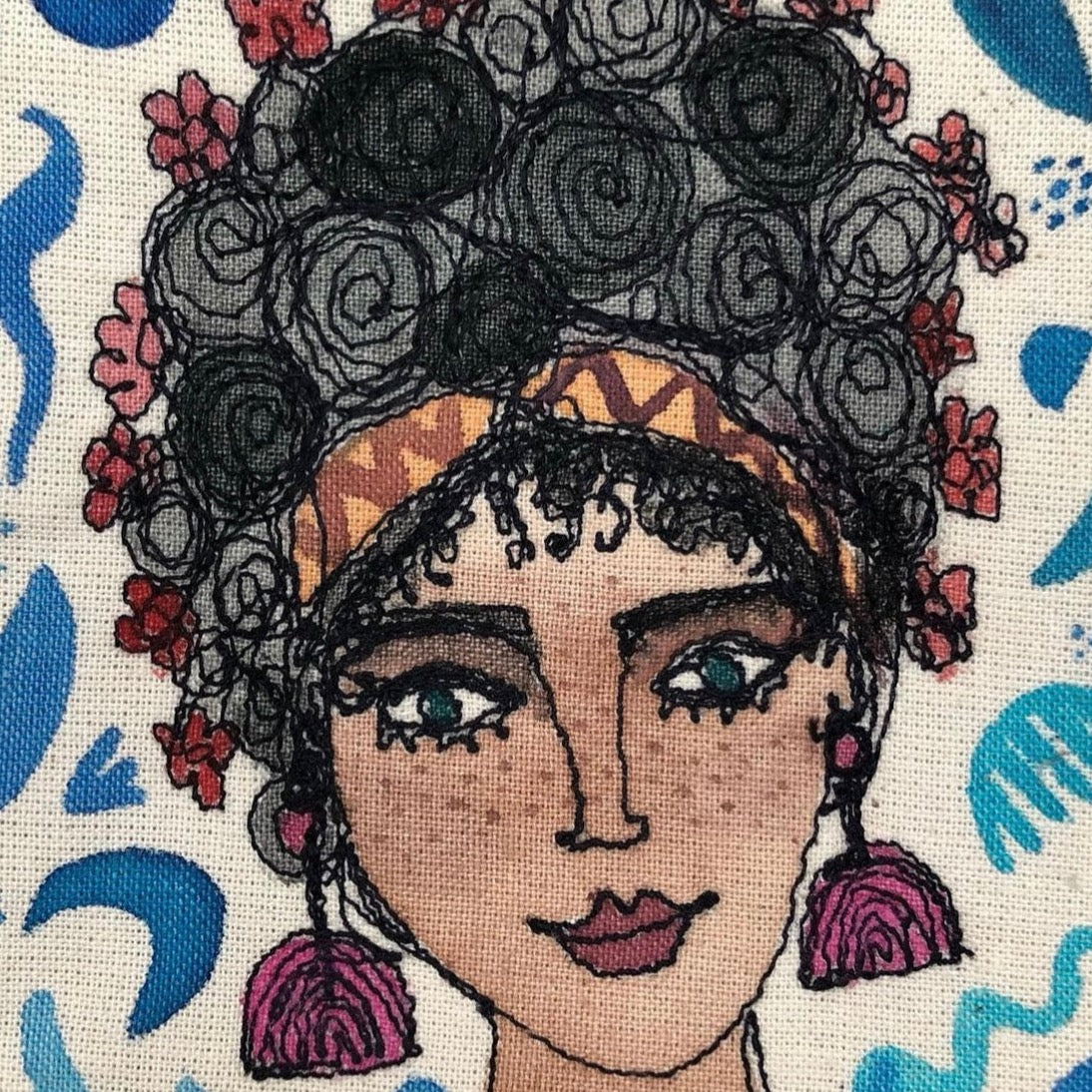 SemiCircle Hoops Portrait Embroideries