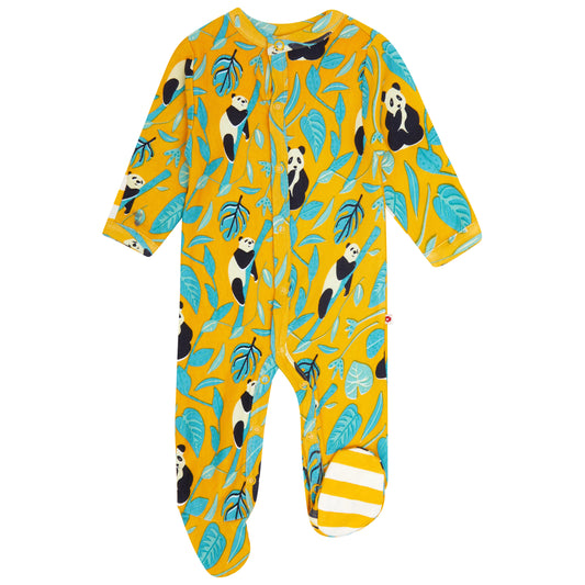 panda footed sleep suit for children