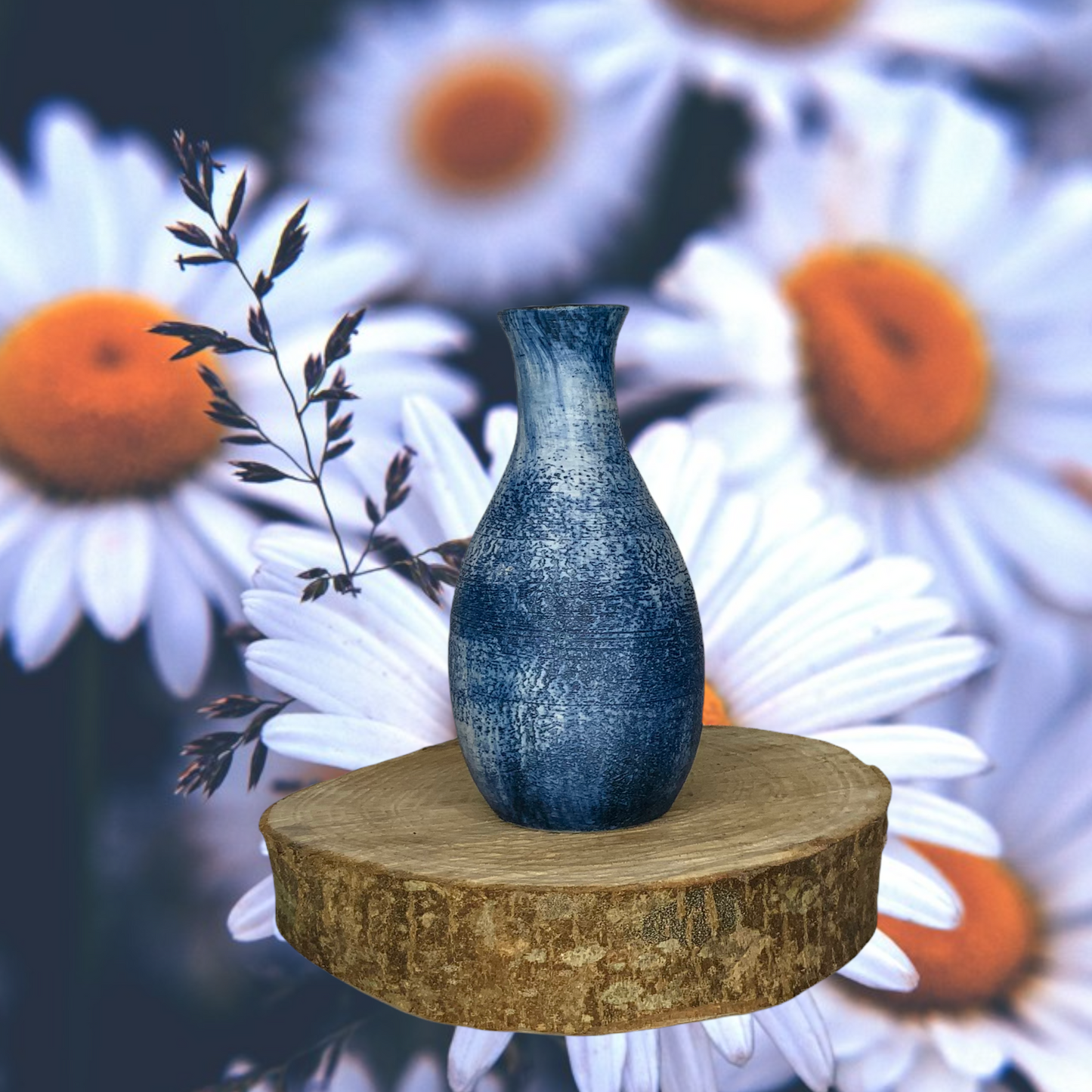 Stoneware Blue Vase