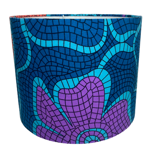 Lampshade 25cm Blue/Lilac/Orange Mosaic