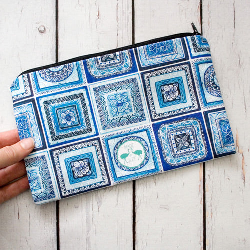 Portugal Tiles Blue/White Zip Bag