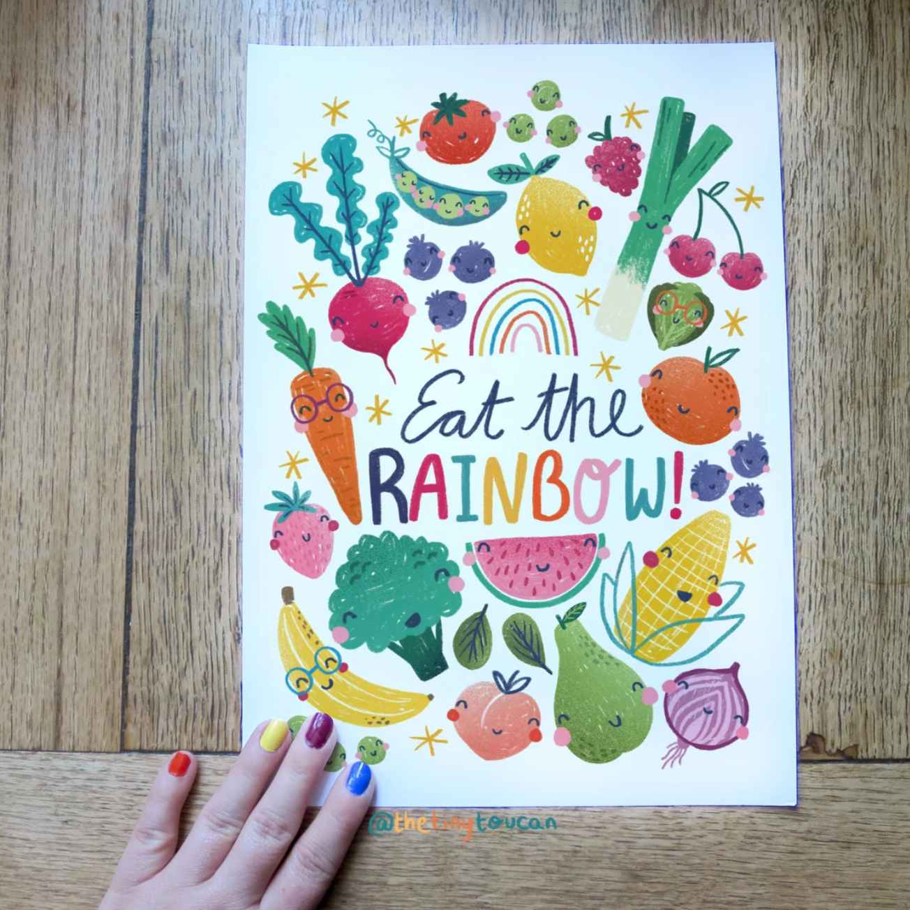 Eat The Rainbow A4 Print