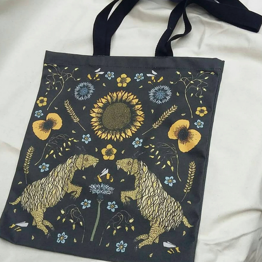 Black Goats Tote Bags