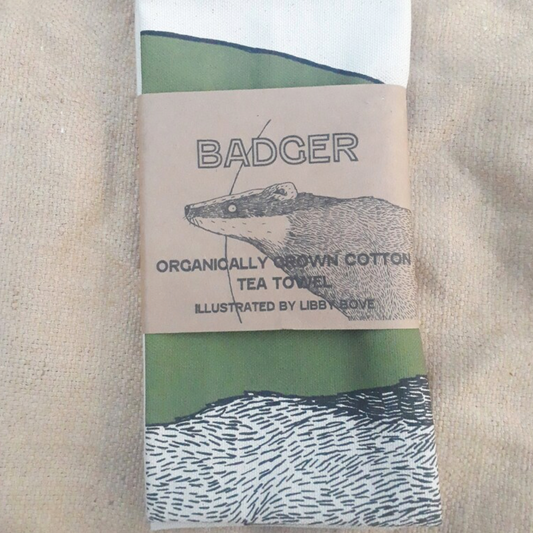 Badger Circle Tea Towel