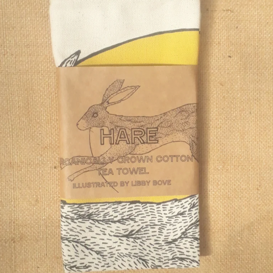 Hare Circle Tea Towel