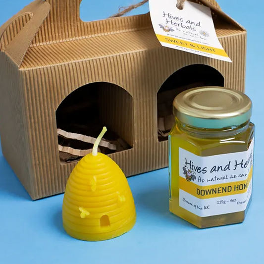 honey and beeswax candle gift set 