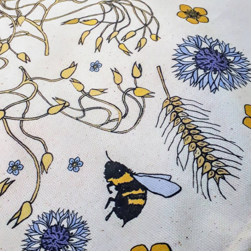 Cream Bee Tea Towel