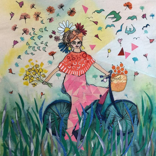 Woman Bike Print