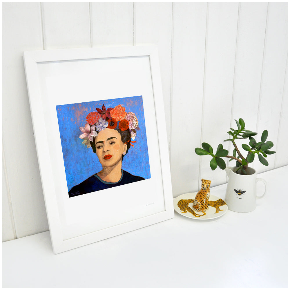 Burn it Blue (Frida Kahlo) A4 Print