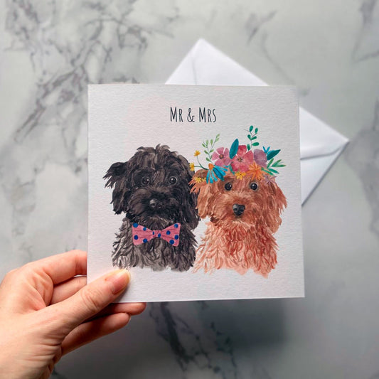 Mr & Mrs Dog Card