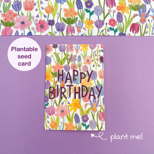 Plantable Happy Birthday Card