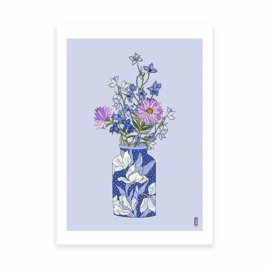 Lilac Delphinium Vase