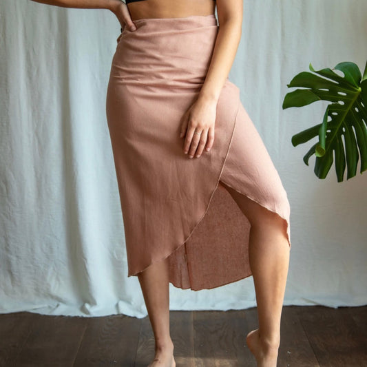Dusty Pink Wrap Skirt