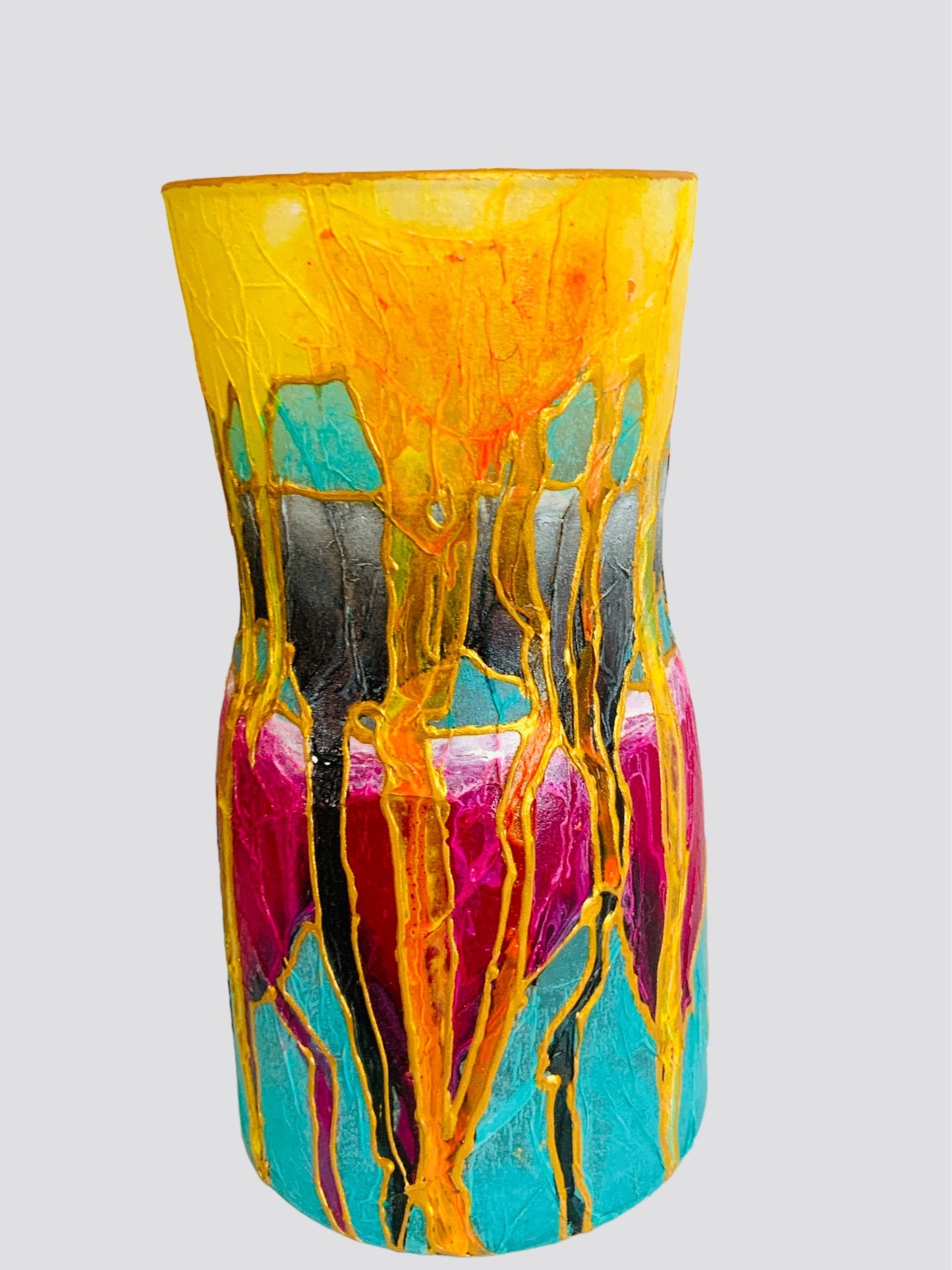Medium Rainbow Hourglass Vase