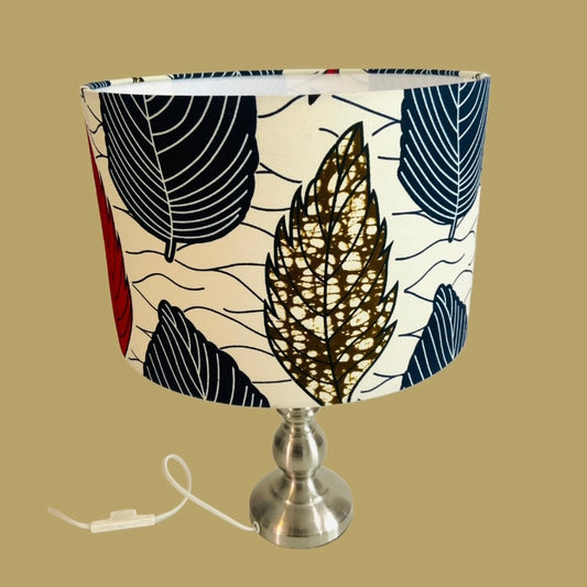 Lampshade 30cm white with leaves