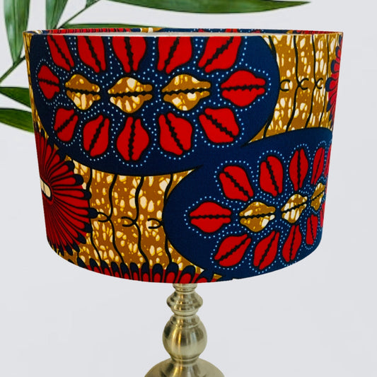 Red, Blue, Yellow Flower Lampshade 30cm