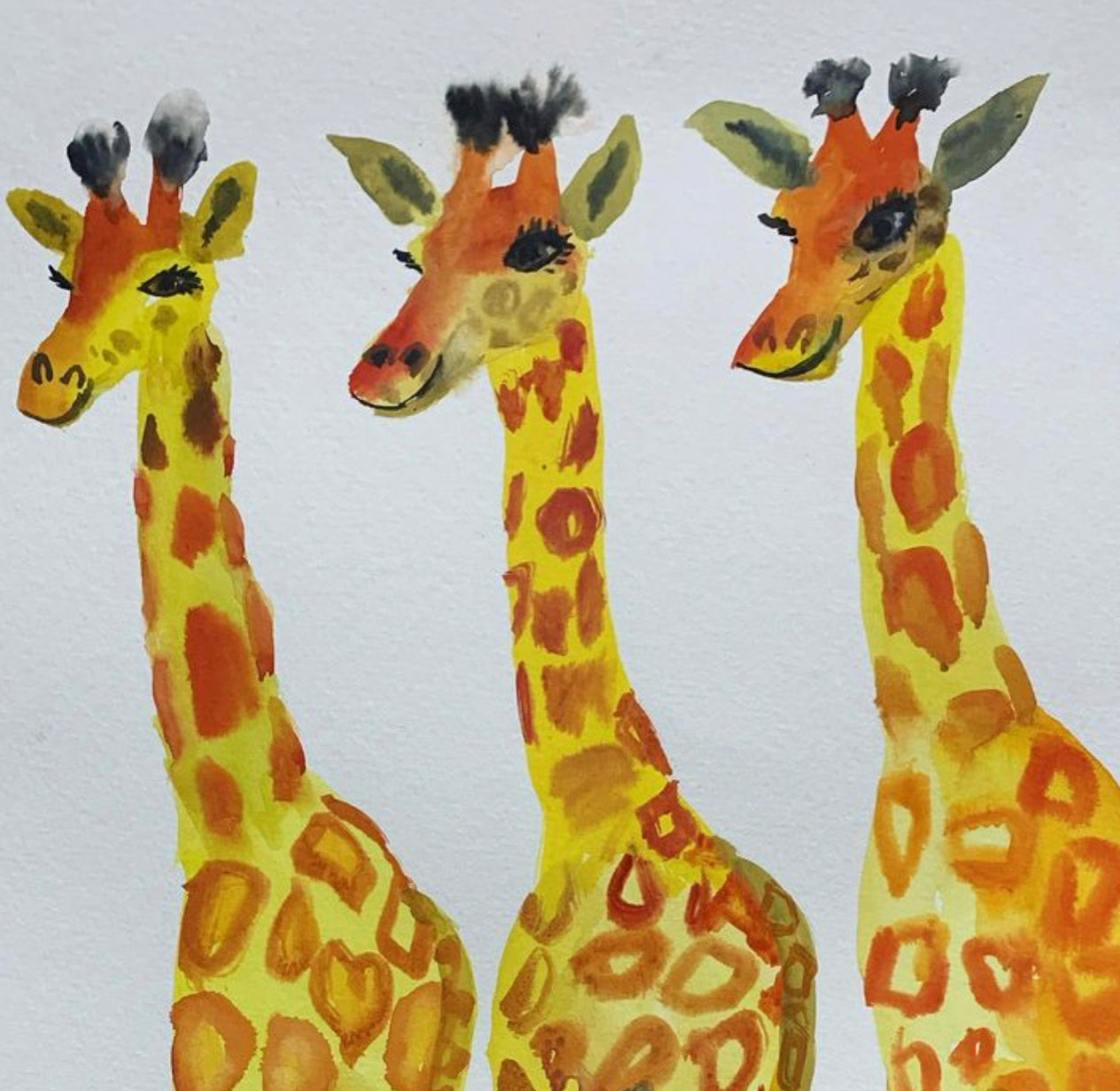 3 Giraffe Birthday Card