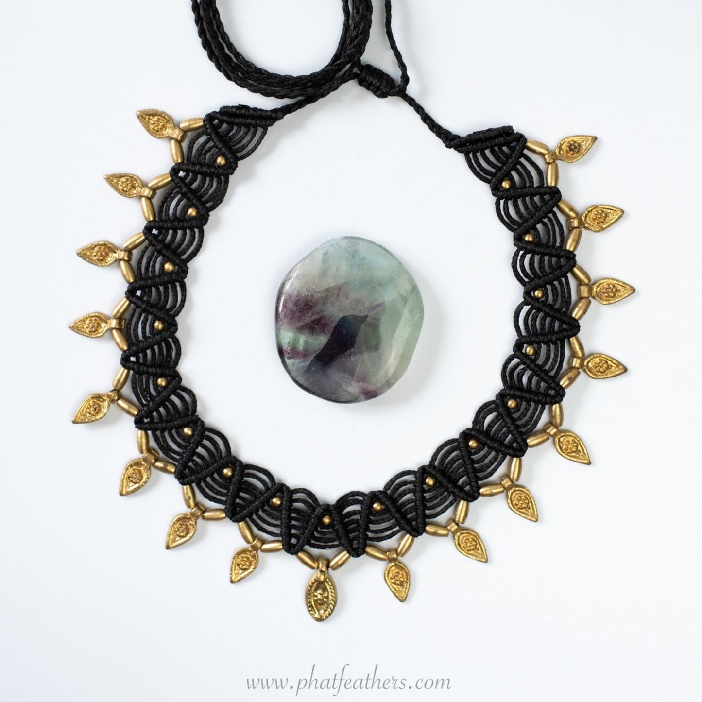 Macrame Choker Necklace - Black