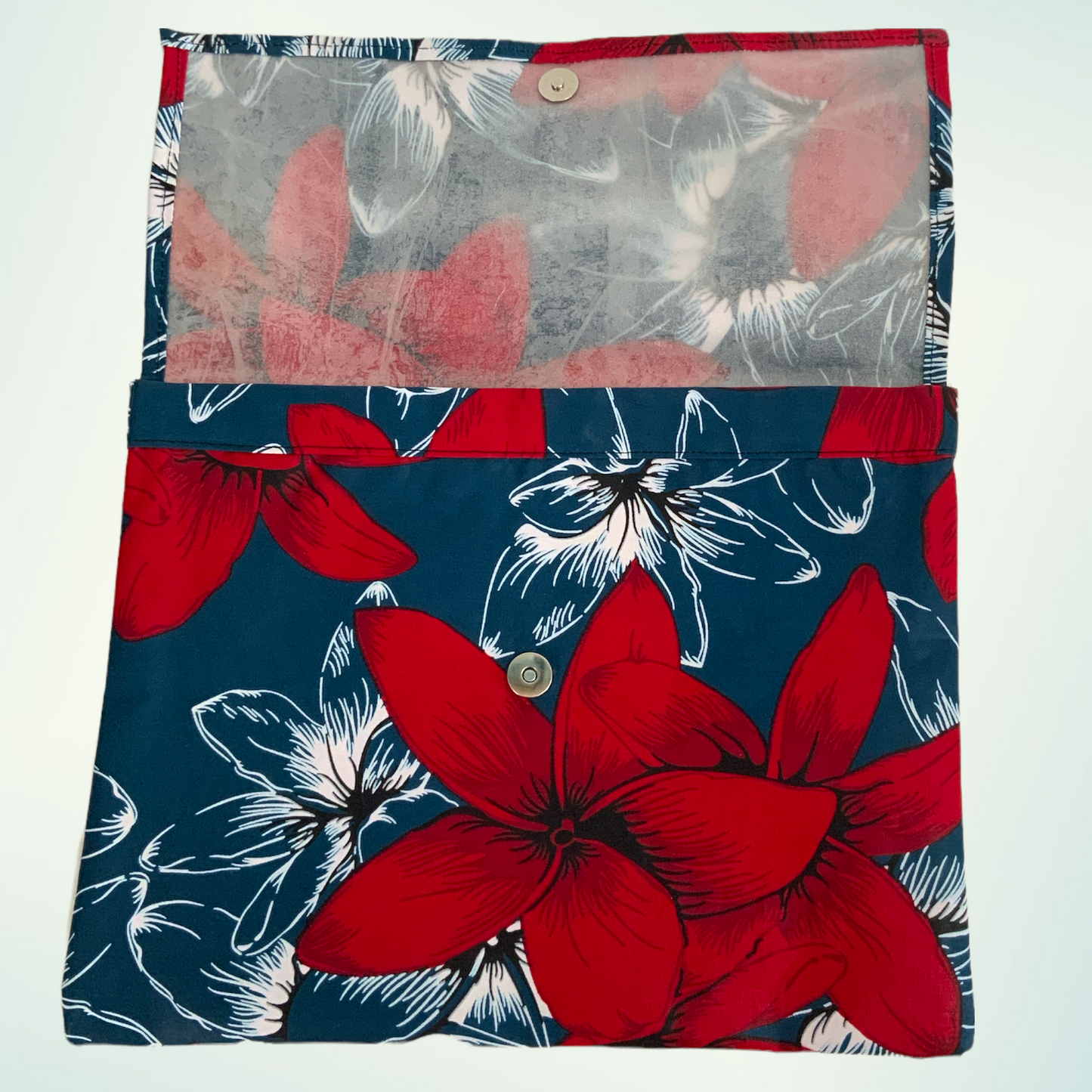 Document Sleeve Red Flowers
