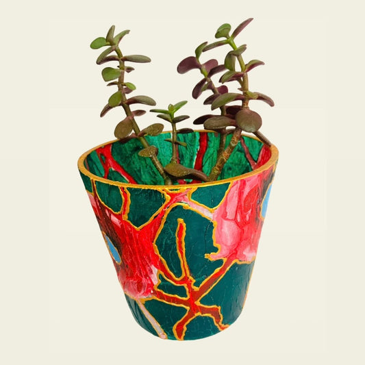 Pink and Green Plant Pot