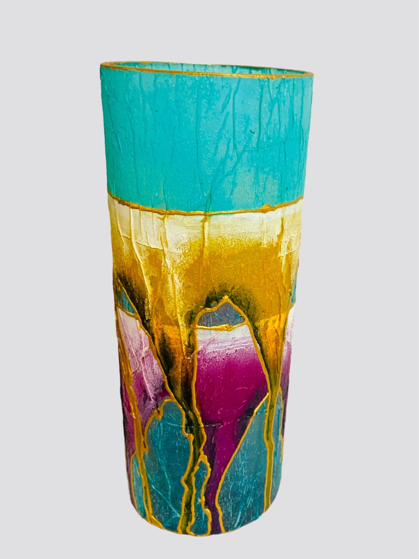 Medium Rainbow Straight Vase