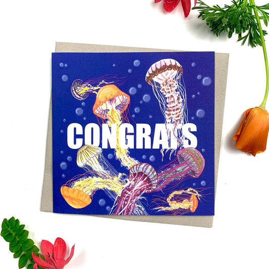 Jellyfish Congrats Card
