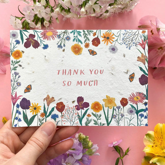 Plantable Thank You Floral Card
